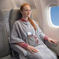 Compact Travel Blanket for Airplanes – Made of Flannel - Wearable