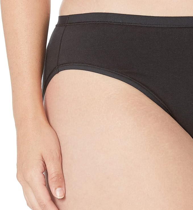 Amazon Essentials Women's Breathable Cotton Bikini Brief Underwear with Full Coverage, Multipacks