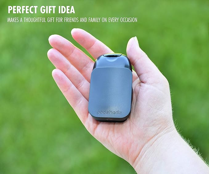 Hand Sanitizer Holder attaches to Cell Phone, Car Dashboards and Other Surfaces, Compatible with Bath & Body Works Pocketbac. (Black)