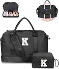 Birthday Gifts for 11 12 13 14 15 16 17 18 Year Old Girls, Kids Duffle Bag with Shoe Compartment,Girl Weekender Bag, Overnight Bag for Women Gift for Teen Kids Bridesmaid Gifts (Letter K)