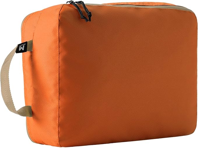 Eagle Creek Pack-It Reveal Clean/Dirty Cube M - Water-Resistant Dual Compartment Packing Cube With Internal Divider for Clean & Dirty Clothes - Travel Essentials - Mandarin