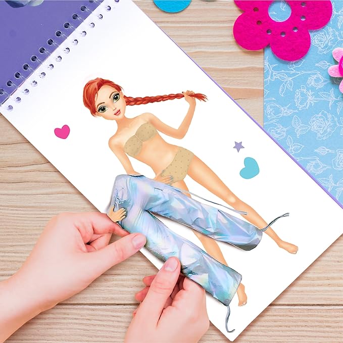 BSCOOL Sticker Dress-Up Dancers. Sticker Activity Book for Kids. Learn Girls Fashion Design, Dancer Poses with Sticker, and Guide for Kids 5 and up. Girls Fashion Paper Dolls Dress up Games