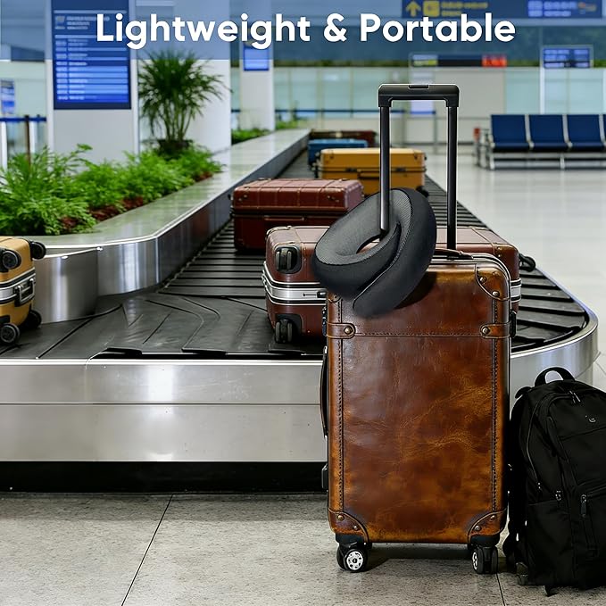 Neck Pillow for Airplane Travel, Comfortable Travel Neck Pillow for Long Flights, Ergonomic Airplane Pillow for Sleeping
