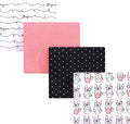 Hudson Baby Unisex Baby Cotton Flannel Receiving Blankets, Bonjour, One Size