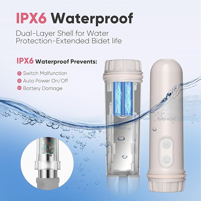 Portable Electric Bidet Sprayer - Handheld Travel Bidet with 2 Pressure Modes - Waterproof Foldable Pocket-Sized & Cordless for Bathroom Ultimate Personal Hygiene Cleaning at Home and Camping - Pink