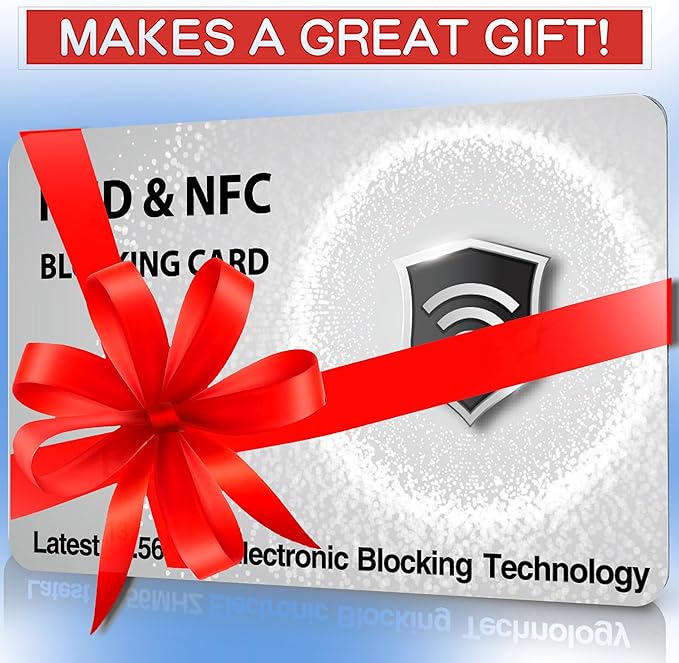 SaiTech IT 5 Pack RFID Blocking Cards Protect Your Entire Wallet, Purse, and Cards from NFC Contactless Theft Wallet for Men & Women - Silver (5 Pcs Silver)