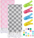 2 Packs Turkish Beach towel Blanket Bath Pool Towel Women Men Costa Rica Bahamas Hawaii Honeymoon Essential Punta Cana Rio De Janeiro Virgin Voyages Resort Palm Spring Cabo Trip Travel Accessories