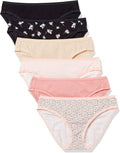 Amazon Essentials Women's Breathable Cotton Bikini Brief Underwear with Full Coverage, Multipacks