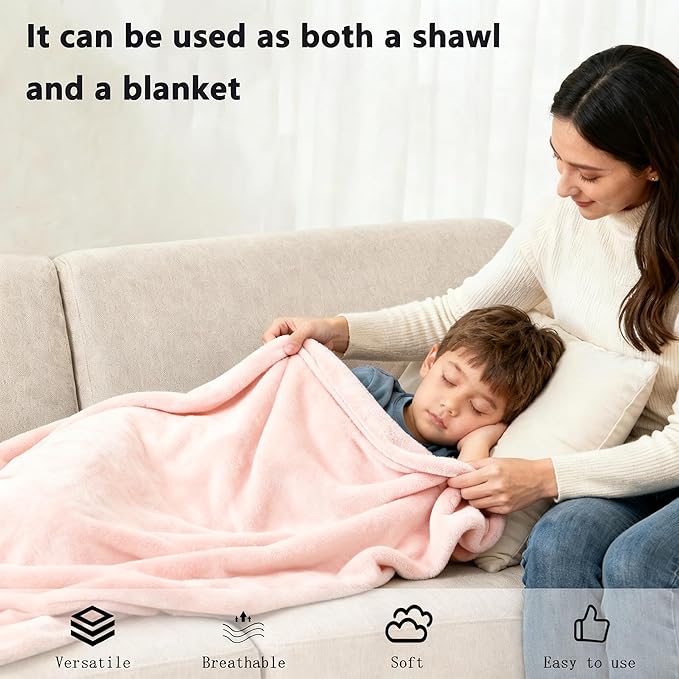 SNZ Wearable Blanket for Womens and Mens, Comfy Flannel Poncho, Snuggie Warm Shawl Wraps for Women, Birthday Gift Ideas