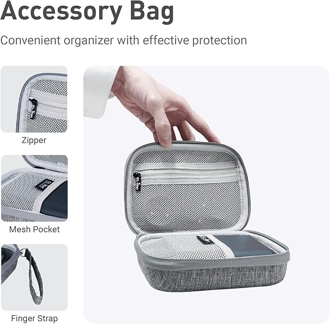 GL.iNet Gadget Organizer Case for Travel Routers GL-AXT1800/ GL-MT3000/ GL-SFT1200/ GL-E750, Chargers, Cables, and Accessories, Sturdy & Durable Pouch, Hand-carry EVA bag, Anti-shock, Water Resistant