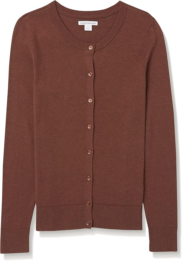 Amazon Essentials Women's Lightweight Crewneck Cardigan Sweater (Available in Plus Size)