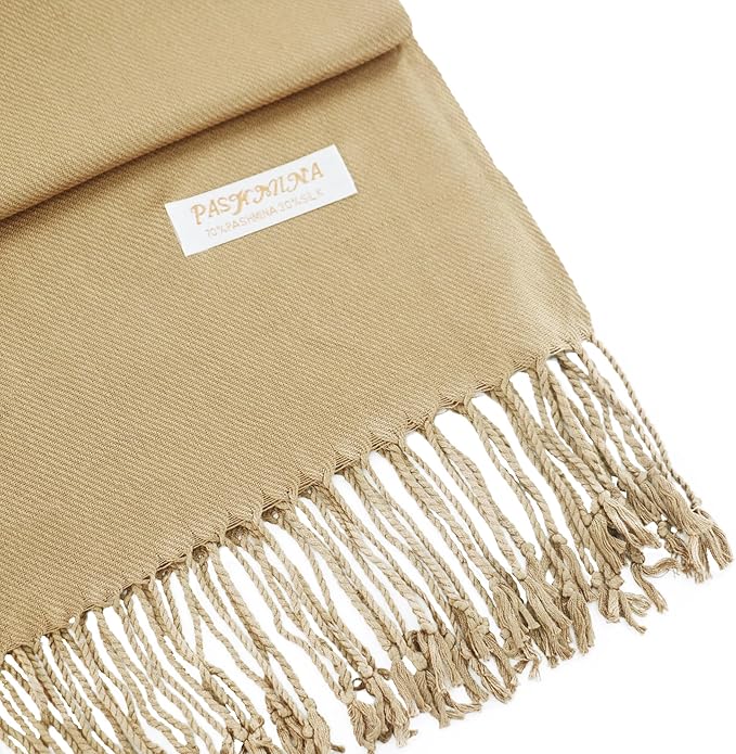 Soft Silky Pashmina Shawl Wraps Solid Colors Scarf for Wedding Evening Dresses