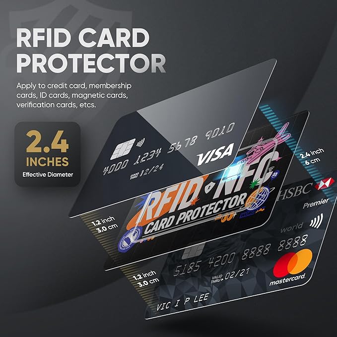 VULKIT 5 Pack RFID Blocking Cards, RFID/NFC Protectors NFC Contactless Protection Wallet Shield Travel Essentials