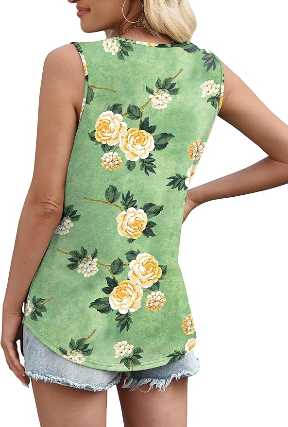 WIHOLL Women's Square Neck Tank Top
