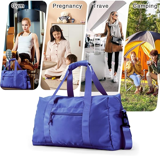 Travel Duffle Bag, Sport Gym Bag for Men and Women with Wet Pocket, Weekender Bag Carry on Tote Bags for Airplane