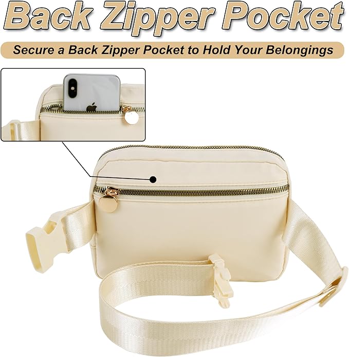 Uygafly Belt Bag Fanny Pack Crossbody Bags with Initials Letter Patch Cute Stuff Birthday Gifts for Teenager Girls Trendy Stuff for Teens | Khaki,C