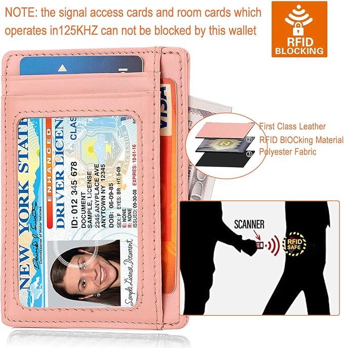 GH GOLD HORSE Slim RFID Blocking Card Holder Minimalist Leather Front Pocket Wallet for Women | Slim, RFID Blocking, Minimalist, Front Pocket