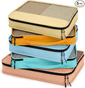 5 Pcs Packing Cubes for Suitcase Large Travel Cubes Carry on Luggage Organizer Bags for Clothes Accessories(Mixed,Pastel)