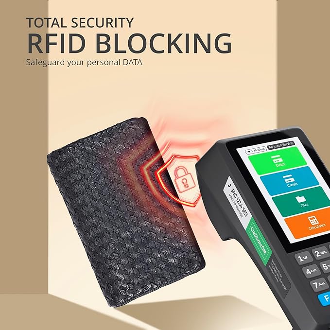 Real Leather Women Wallet Leather with RFID Blocking -Trifold Card Holder Designer Ladies Clutch with ID Window Wallets