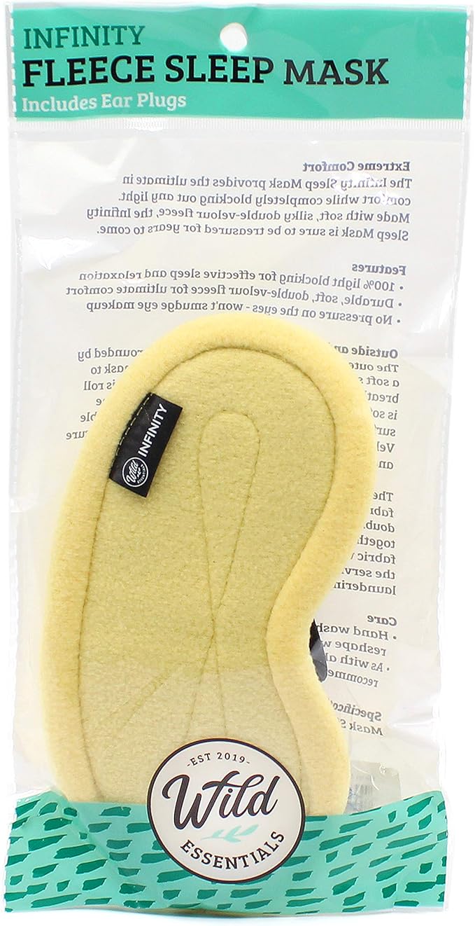 Wild Essentials Infinity Fleece Luxury Sleep Mask - Mellow Yellow