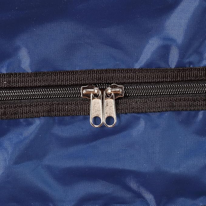Shoe Storage Case, Crafted With Durable Vinyl, Zippers For Easy Access, Home Organization – Navy Blue, Measures 19 1/2" L x 13 1/4" W x 5 1/2" D