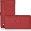 Real Leather Women Wallet Leather with RFID Blocking -Trifold Card Holder Designer Ladies Clutch with ID Window Wallets