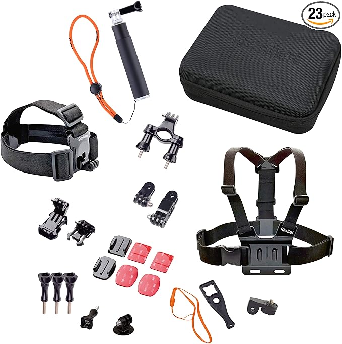 Rollei Protective, Robust, Steady, Waterproof, Outdoor Actioncam Mount Set - Compact, Multicolor (21639)