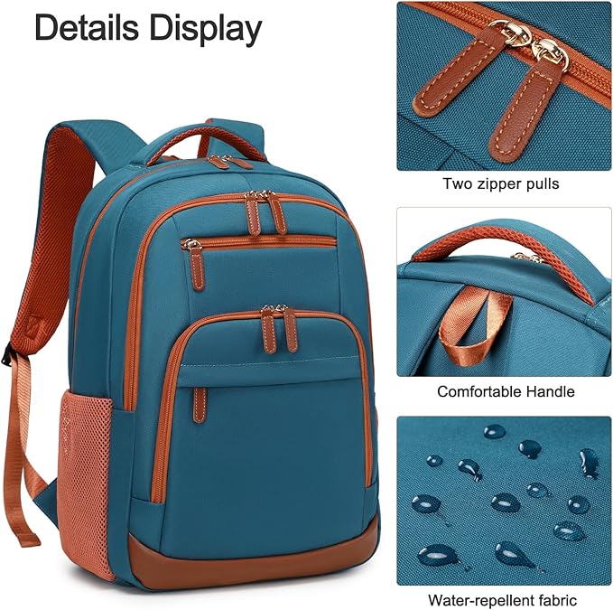 BOVIP Travel Backpack For Men Women,40L Carry On Backpack Flight Approved,TSA Personal Item Travel Bag Fits 17 Inch Laptop,Business Weekender Overnight Daypack Dark Green