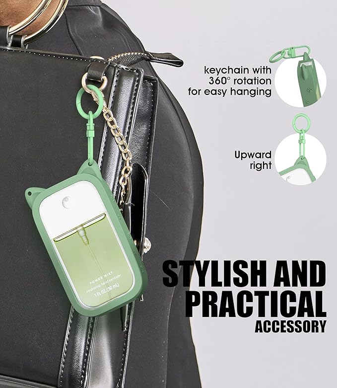 Sonnorel Silicone Case Compatible with Touchland Hand Sanitizer Spray (Fit for 1 FL OZ/30 mL Ver), Portable keychain