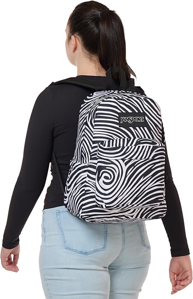 JanSport SuperBreak Plus Backpack with Padded 15-inch Laptop Sleeve and Integrated Bottle Pocket - Spacious and Durable Daypack for Work and Travel - Surreal Swirlies