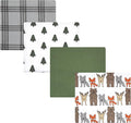 Hudson Baby Unisex Baby Cotton Flannel Receiving Blankets, Wild Forest, One Size