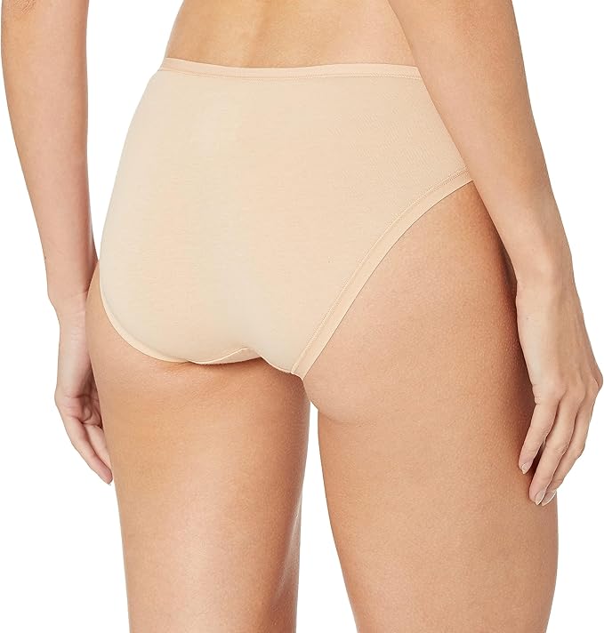 Amazon Essentials Women's Breathable Cotton Bikini Brief Underwear with Full Coverage, Multipacks