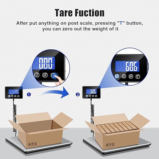 KUAIVO Shipping Scale, 660lbs Heavy Duty Digital Postal Scale for Packages, 0.35oz High Accurate Postage Scale for Small Business, Luggage, Home Use, Battery & Charging Cable Include