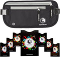 VENTURE 4TH Slim Minimalist Design RFID Money Belt with RFID Blocking Sleeves, for Men and Women – Ideal for Keeping Your Cash, Credit Card, Passport, Phone Secure When Traveling - Black
