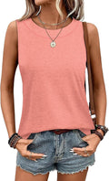 WIHOLL Tank Tops for Women Summer Outfits 2026 Crewneck Spring Casual Sleeveless Shirts Blouses Clothing