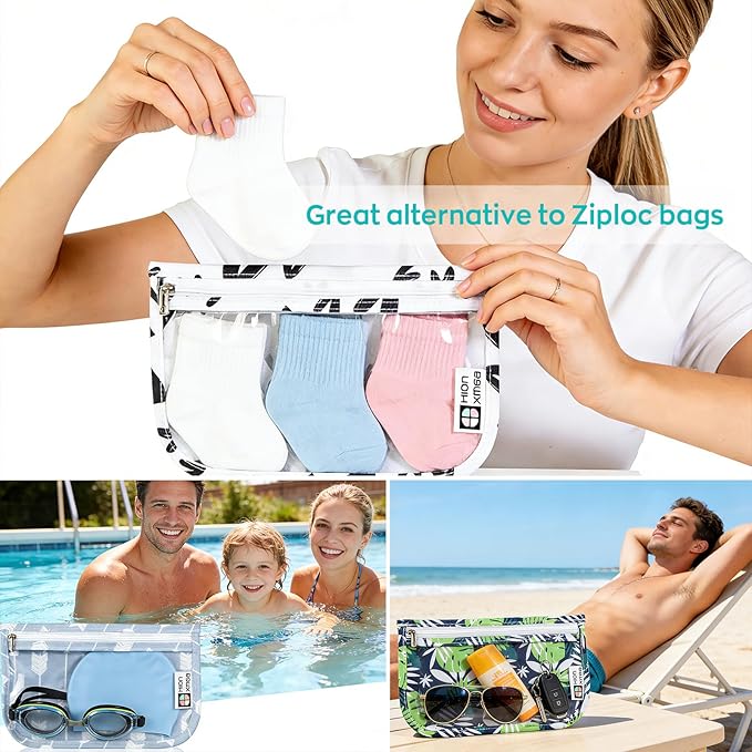 HIONXMGA TSA Approved Toiletry Bag, Set of 3 Clear Travel Toiletry Bag Quart Size Zipper Travel Pouch, Waterproof Makeup Cosmetic Bag for Women Men Kids Toiletries Carry on, Hearts