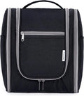 Narwey Small Hanging Travel Toiletry Bag Cosmetic Make Up Organizer for Women and Men (Medium, Black)