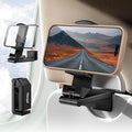 Airplane Phone Holder, Foldable Phone Holder for Airplane Seat Back Luggage Pole Desk 360° Rotation for Multi-Directional Viewing, Travel Essentials Holds Cell Phones (Black 1pcs)
