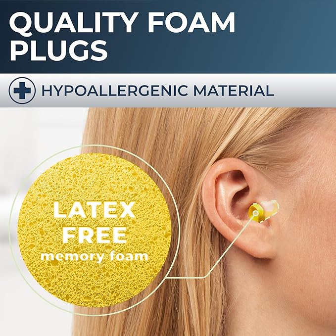 Peace&Quiet PQ Small Ear Plugs for Sleep - 100 Foam Earplugs for Sleeping for Small Ear Canals, Noise Cancelling 32 dB, Sound Blocking, Premium Soft Earplugs for Women and Men