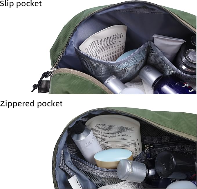 Travel Toiletry Bag 8L, Large Packing Cube with Waterproof TPU Wet/Dry Compartment