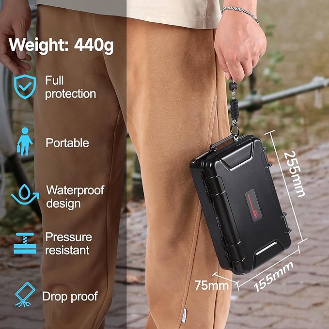 STARTRC VCR Carrying Case for Insta360 X5 X4 X3 Portable Waterproof Travel Hard Organizer Case With X5 X4 Fast Charge Hub Accessories Action Camera