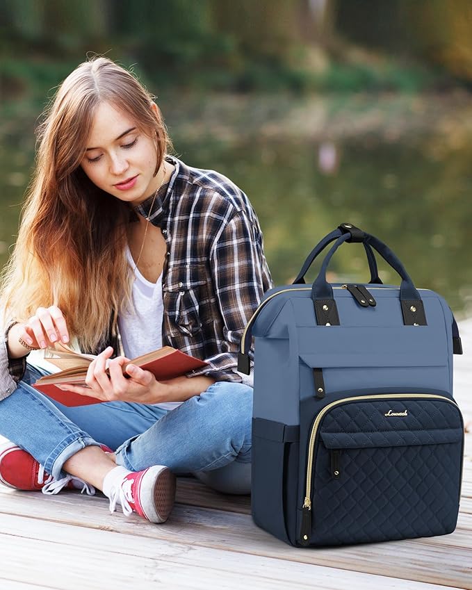 LOVEVOOK Laptop Backpack for Women, 15.6 inch Waterproof Nurse Bag Teacher Work Backpack Purse for Women, Travel Computer Backpack for College Office Business Ladies