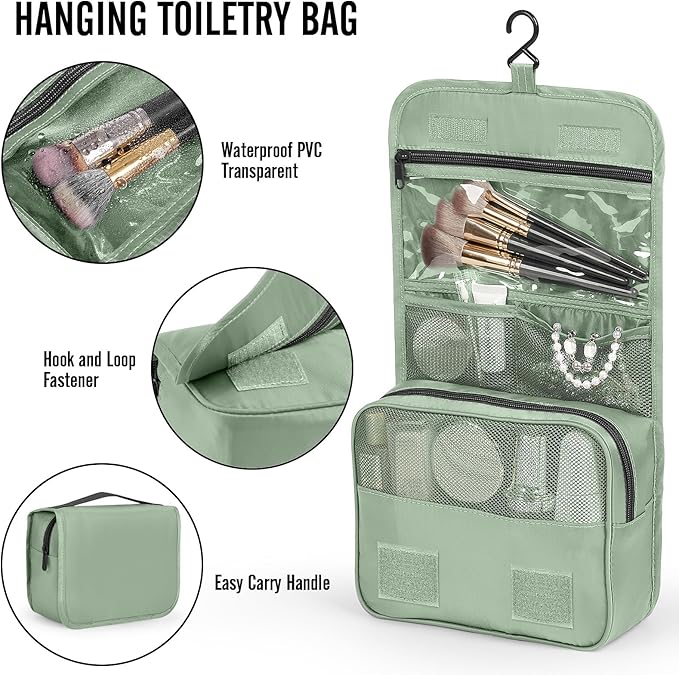 Veken 8 Set Packing Cubes for Travel Essentials, Suitcase Organizer Bags in 4 Sizes, Carry-On Luggage Accessories with Large Laundry Bag & Passport Holder, Must-Have for Airplane, Road Trip & Camping