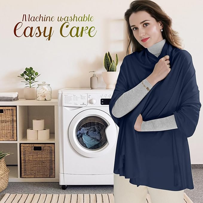 VENVSBEE Shawl Wraps for Women - Soft Silky Lightweight Travel Scarf and Airplane Essentials Accessory
