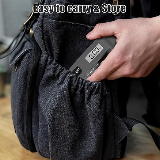 Luggage Scale, Portable Luggage Weight Scale with 2 Luggage Tags, LCD Weight Display and 4 Unit Switching Functions, 110lb Luggage Scale Travel Digital for Luggage, Travel,Backpacks, Handbags(Black)