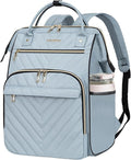 VANKEAN 17 Inch Laptop Backpack for Women Men Fashion Computer Work Bag, Large Capacity Waterproof, with USB Port & RFID Pockets, College Daypack Business Travel Backpack, Light Blue