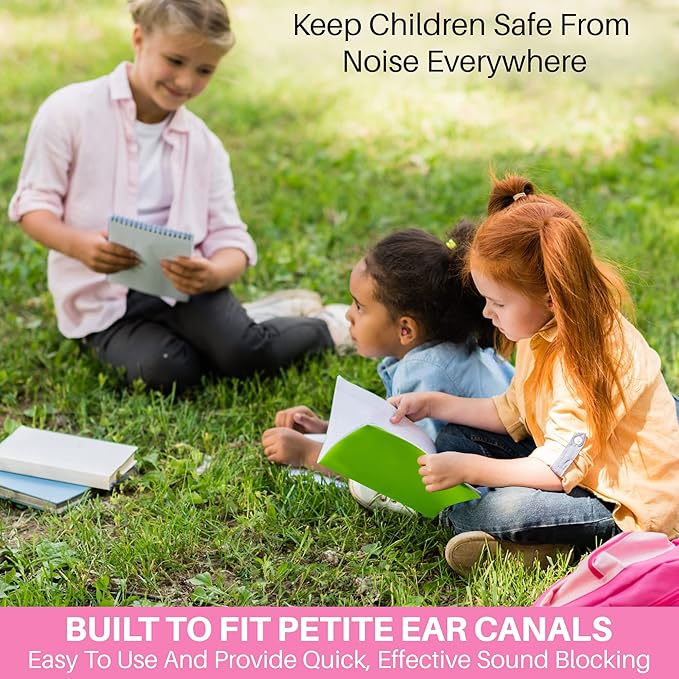 Quality Pink Foam Earplugs - 200 Pairs of Comfortable Ear Plugs for Sleeping, Snoring, & Work - Designed for Small Ear Canals; Women, Kids, or Children - Individually Wrapped & Disposable - NRR 30 dB