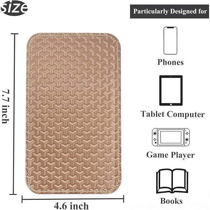 QIELIZI Airplane Travel Essentials for Flying Flex Flap Cell Phone Holder & Flexible Tablet Stand for Desk, Bed, Treadmill, Home & in-Flight Airplane Travel Accessories(1-Triangle Brown)