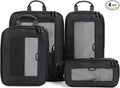 EPICKA TripCozy Compression Packing Cubes - 4 Set Durable Travel Organizer Bags with Mesh Top, Expandable Travel Accessories for Carry on, Luggage, Suitcase, Backpack (Dark Grey)