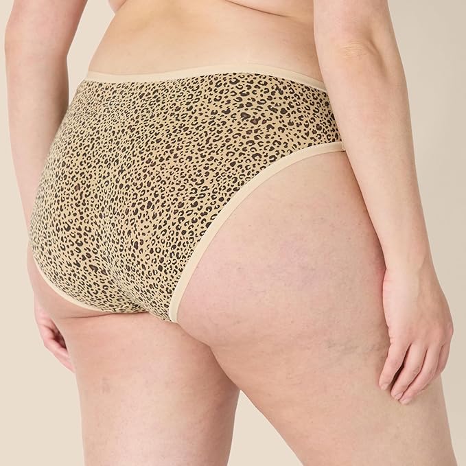 Amazon Essentials Women's Breathable Cotton Bikini Brief Underwear with Full Coverage, Multipacks
